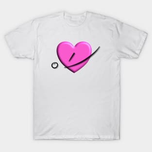 “I ❤️ Shorthand” in shorthand 3D T-Shirt